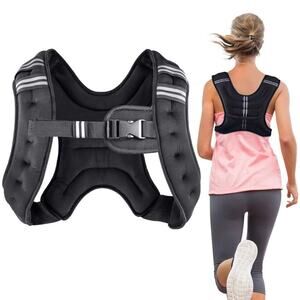 Henkelion Weighted Vest Weight Vest for Men Women 6 lbs w/Reflective Stripes